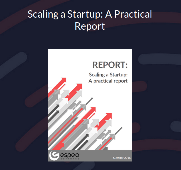 Scaling a Startup: A practical report