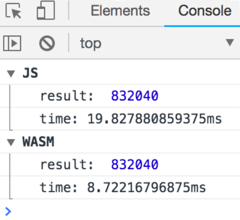 JS and WARM results