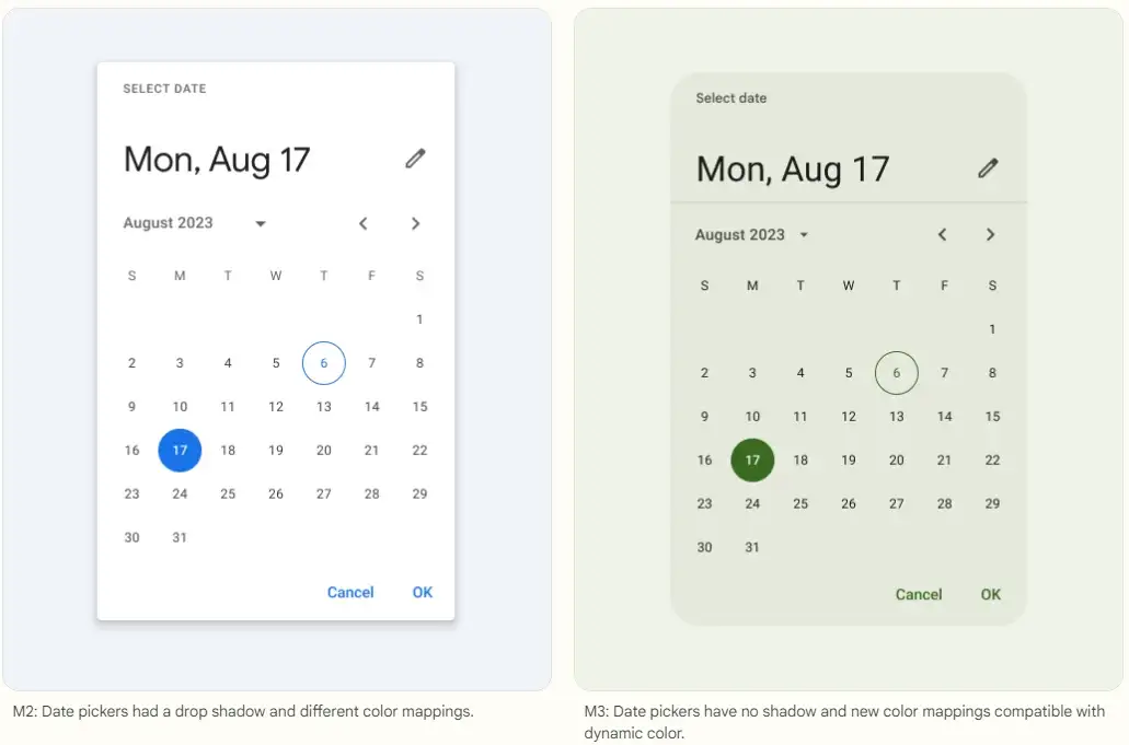 From Material Design to Material You (Material 3).